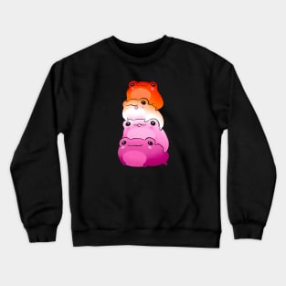 Proudly Lesbian: Queer Pride Through Colorful Frog - A Subtle LGBTQ Aesthetic to Celebrate Identity Crewneck Sweatshirt